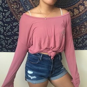 PINK Victoria's Secret Long sleeve Loose top Shirt